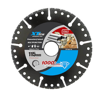 XTLINE XT162125 Kotouč univerzální na dřevo, kámen, ocel, 125x1,2x22,2 mm