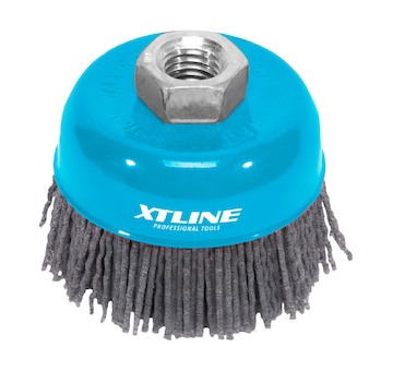 XTLINE XT22075 Kartáč nylonový hrnkový M14, 75 mm zr. 80