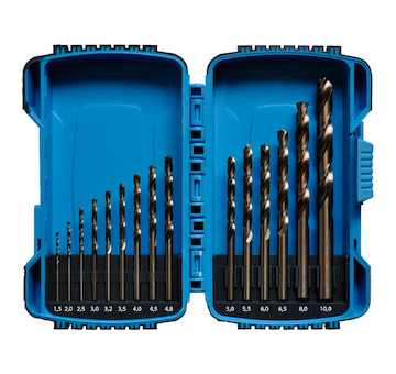 XTLINE XT35015 Sada vrtáků do kovu cobalt HSS-Co 5 15 dílů, 1,5-10 mm, plastový obal