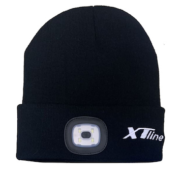 XTLINE XT60081C Čepice se svítilnou s logem XTLINE, černá