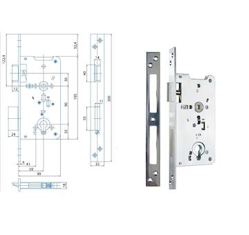 Zámek zadlabací FAB K133 PL 72 zádlab 80mm