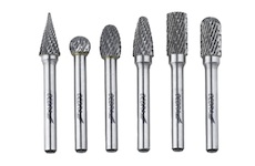 Dedra 07F502 Stopkové frézy na kov 6 ks sada, stopka 6 mm, karbid wolframu