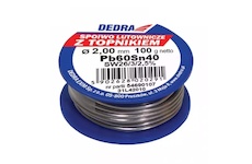 Dedra 31L42010 PÁJKA s tavidlem, 2.0mm, 100g, 40%SN, Pb60Sn40