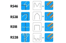 Dedra DED75273 sponky do plastů typ RS28, 0.8mm, velká vlna, 100 ks