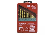 Dedra WITS13 Sada 13 vrtáků do kovu HSS+kobalt+TiN, 135°