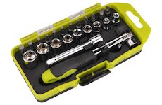 EXTOL CRAFT 53090 šroubovák ráčnový s ořechy a hroty, sada 23ks