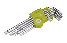 EXTOL CRAFT 66011 L-klíče TORX, sada 9ks, T 10-50