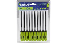 EXTOL CRAFT 8801 pilníky jehlové s plastovou rukojetí, sada 10ks, 150mm