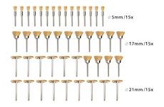 EXTOL CRAFT 903761 kartáče pomosazené, sada 45ks
