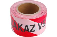 EXTOL CRAFT 9568 páska výstražná červeno-bílá, 75mm x 250m, PE, s nápisem ZÁKAZ VSTUPU po celé délce pásky