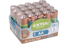 EXTOL ENERGY 42013 baterie alkalické, 20ks, 1,5V AA (LR6)