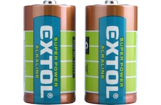 EXTOL ENERGY 42014 baterie alkalické, 2ks, 1,5V C (LR14)