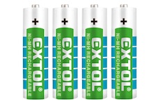 EXTOL ENERGY 42061 baterie nabíjecí, 4ks, AA (HR6), 1,2V, 2400mAh, NiMh