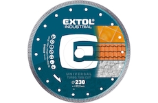 EXTOL INDUSTRIAL 8703045 kotouč diamantový řezný, turbo Thin Cut, suché i mokré řezání, O 230x22,2x2mm