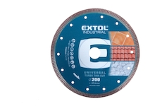 EXTOL INDUSTRIAL 8703046 kotouč diamantový řezný, turbo Thin Cut, suché i mokré řezání, O 200x25,4x2mm