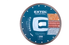 EXTOL INDUSTRIAL 8703047 kotouč diamantový řezný, turbo Thin Cut, suché i mokré řezání, O 250x25,4x2mm