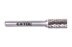 EXTOL INDUSTRIAL 8703714 fréza karbidová, válcová s čelním ozubením, pr.10x20mm/stopka 6mm,sek střední (double-cut)