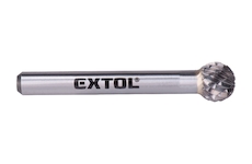 EXTOL INDUSTRIAL 8703734 fréza karbidová, kulová, pr.10mm/stopka 6mm,sek střední (double-cut)