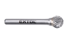 EXTOL INDUSTRIAL 8703735 fréza karbidová, kulová, pr.12mm/stopka 6mm,sek střední (double-cut)