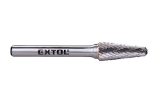 EXTOL INDUSTRIAL 8703784 fréza karbidová, konická 14° zakulacená, pr.10x25mm/stopka 6mm,sek střední (double-cut)