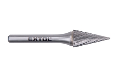 EXTOL INDUSTRIAL 8703795 fréza karbidová, konická-jehlan, pr.12x25mm/stopka 6mm,sek střední (double-cut)