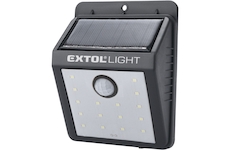 EXTOL LIGHT 43130 světlo nástěnné s pohybovým čidlem, 120lm, solární nabíjení