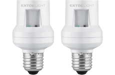 EXTOL LIGHT 43810 objímka na žárovku dálkově ovládaná, 2ks, rozšiřující sada, max. 60W žárovka, E27, dosah 30m