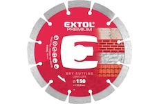 EXTOL PREMIUM 108913 kotouč diamantový řezný, segmentový Long Life - suché řezání, 150x22,2x2,3mm
