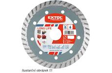 EXTOL PREMIUM 108951 kotouč diamantový řezný, turbo Long Life - suché i mokré řezání, 115x22,2x2,3mm