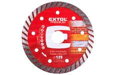 EXTOL PREMIUM 108952 kotouč diamantový řezný, turbo Long Life - suché i mokré řezání, 125x22,2x2,3mm