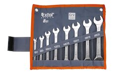 EXTOL PREMIUM 6119 klíče ploché, sada 8ks, 6-22mm, CrV