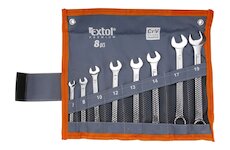 EXTOL PREMIUM 6319 klíče očkoploché, sada 8ks, 6-19mm, CrV