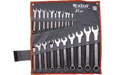 EXTOL PREMIUM 6335 klíče očkoploché, sada 21ks, 6-32mm, CrV
