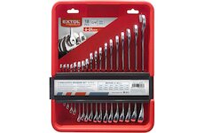 EXTOL PREMIUM 6351 klíče očkoploché, sada 18ks, 6-24mm, CrV