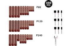 EXTOL PREMIUM 8803760 válce brusné, sada 350ks, P80, P120, P240