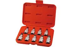 EXTOL PREMIUM 8818124 hlavice zástrčné TORX, sada 9ks, 1/2