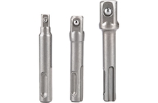 EXTOL PREMIUM 8819695 adaptéry sada 3ks z SDS PLUS na čtyřhran, 1/4