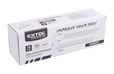 EXTOL PREMIUM 8862607 hřebík nastřelovací, 480ks, 75mm, 3,05mm, hladký