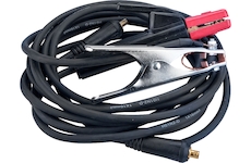 EXTOL PREMIUM 8898220 kabely svařovací, sada 2ks, 16mm2, 3m, 10-25, kleště 200A, guma