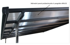 Rojaplast Panel polykarbonátu k pergolám BRUCE - 3010 mm - ŠEDÝ Ba-D23A/1