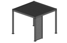 Rojaplast PANEL ZASTÍNĚNÍ, FIXNÍ LAMELY, HORIZONTÁLNÍ 1,3 m pro bioklimatickou pergolu 1335