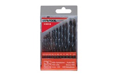 Stavtool P11013A Sada vrtáků do kovu černé HSS-R | 1,5-6,5 mm 13 dílů, PVC obal