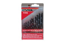 Stavtool P11018A Sada vrtáků do kovu černé HSS-R | 2-8 mm 13 dílů, PVC obal