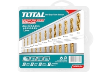 TOTAL TACSD0125 Vrtáky do kovu, sada 12ks, HSS
