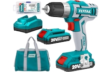 TOTAL TDLI2002 Vrtací šroubovák aku, 20V Li-ion (2x), 2000mAh, industrial