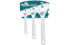 TOTAL THTK1013 Klíč nastavitelný, sada 3ks, carbon steel