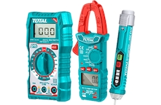 TOTAL TMT43028 Sada digitálního multimetru, multimetru klešťového a zkoušečky AC napětí, Total