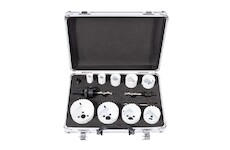 XTLINE M24751 Sada vykružovacích bimetalových korunek 13 dílů, 19-64 mm, hlinikový box