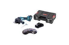 XTLINE XT102835-1B5B Aku úhlová bruska bezuhlíková 18 V, 125 mm + baterie 5.0 Ah + nabíječka + box